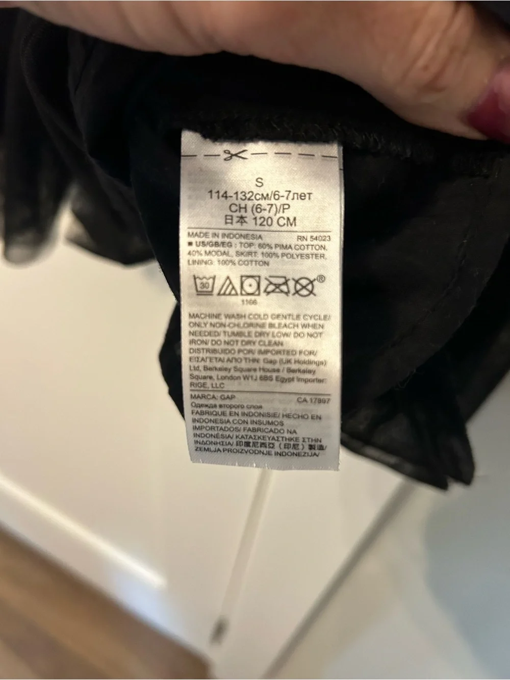GAP Kids Black Top with Subtle Crew Neck
